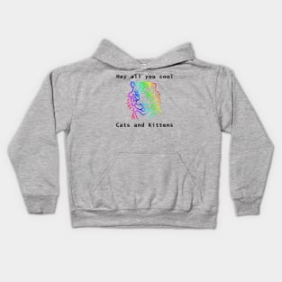 Cool Rainbow Tiger Memes Kids Hoodie